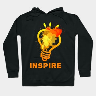 Inspire Light Bulb Watercolor For Positive Vibes Of Humor Hoodie